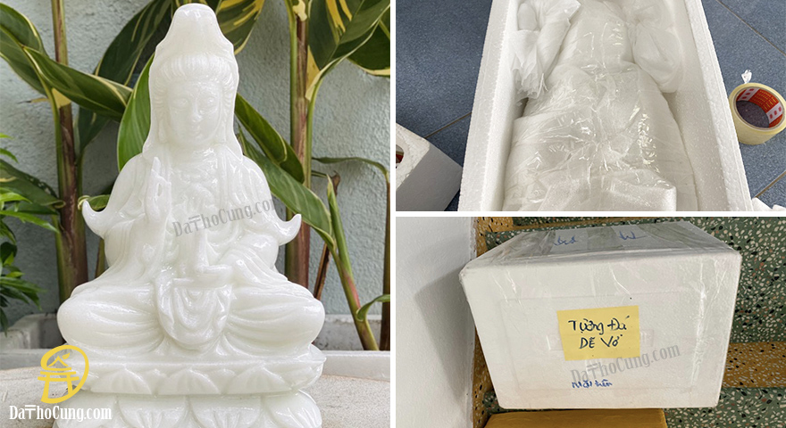 Đóng kiện gửi tượng Phật Quan Âm cho khách hàng Bạc Liêu